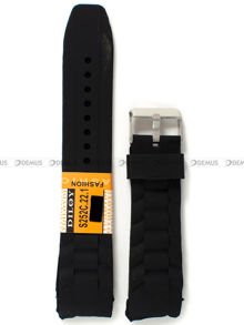 Pasek silikonowy do zegarka - Diloy S252C.22.1 - 22 mm czarny