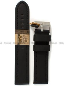 Pasek skórzany do zegarka - Diloy 384EL.24.1 - 24 mm czarny