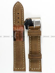Pasek skórzany do zegarka - Diloy 396.20.3 - 20 mm brązowy