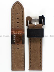 Pasek skórzany do zegarka - Diloy 399.22.2 - 22 mm brązowy