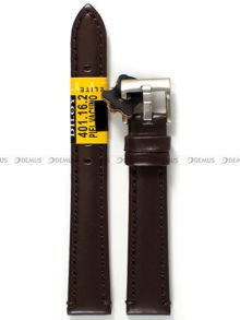 Pasek skórzany do zegarka - Diloy 401.16.2 - 16 mm brązowy