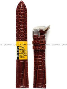 Pasek skórzany do zegarka - Diloy 412.18.8 - 18 mm brązowy