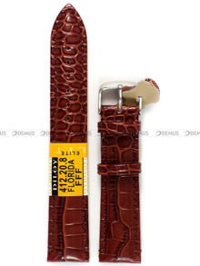 Pasek skórzany do zegarka - Diloy 412.20.8 - 20 mm brązowy
