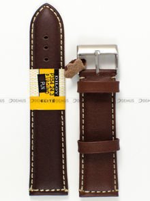 Pasek skórzany do zegarka - Diloy P354.24.3 - 24mm brązowy