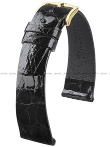 Pasek skórzany z krokodyla do zegarka - Hirsch Prestige Croco 02208050-1-16 - 16 mm