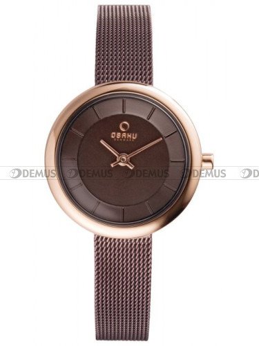 Bransoleta do zegarków Obaku V146L - V146LVNMN - 10 mm brązowy