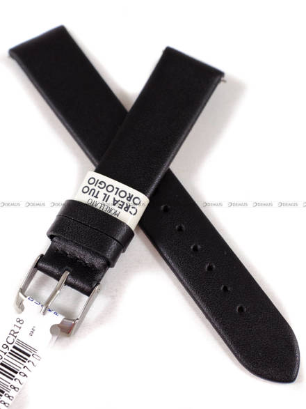 Pasek do zegarka skórzany - Morellato X2619875019 18mm czarny