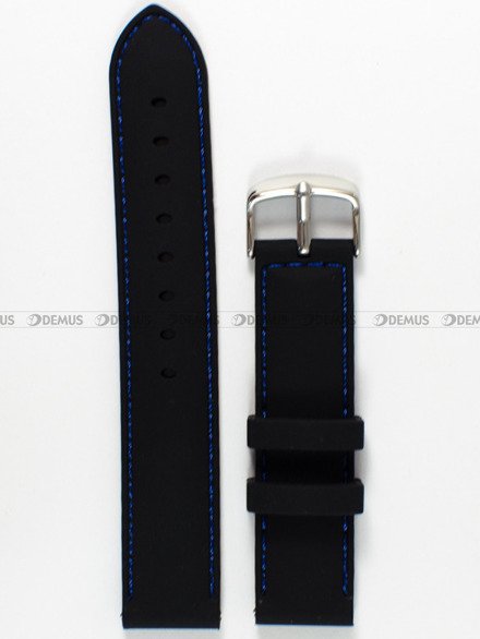 Pasek silikonowy do zegarka - Chermond PG10.20.1.2 - 20 mm czarny