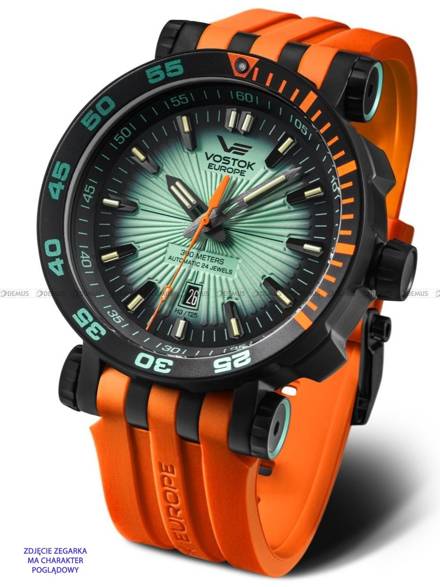 Pasek silikonowy pomarańczowy do zegarka Vostok Europe Energia NH35A-575C649 - 20 mm