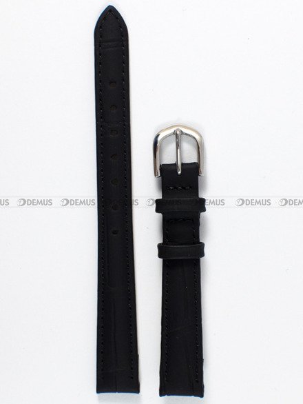 Pasek skórzany do zegarka Bisset - PB70.12.1 - 12 mm czarny