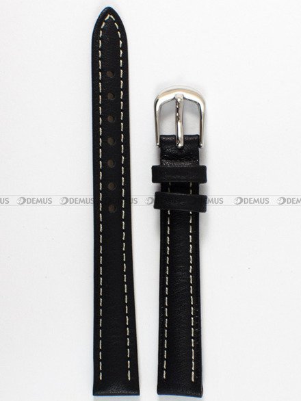 Pasek skórzany do zegarka Bisset - PB89.12.1.7 - 12 mm czarny