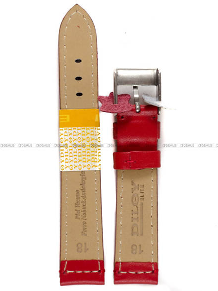 Pasek skórzany do zegarka - Diloy 363.18.6 - 18 mm