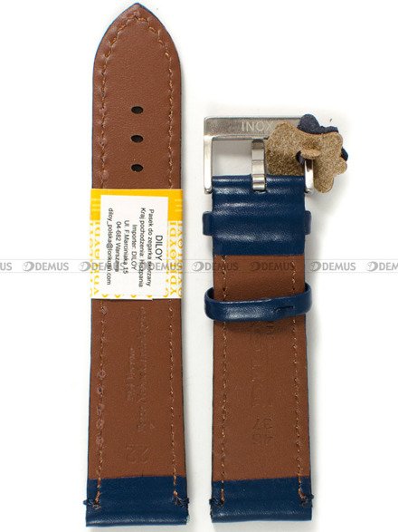 Pasek skórzany do zegarka - Diloy 401.22.5 - 22 mm