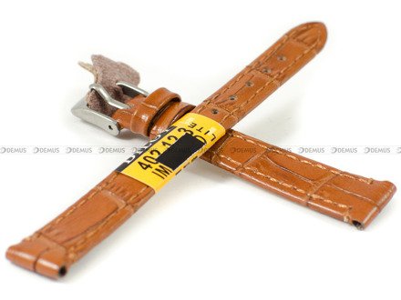 Pasek skórzany do zegarka - Diloy 402.12.3 - 12 mm brązowy