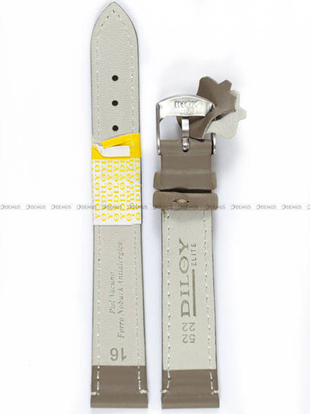 Pasek skórzany do zegarka - Diloy 421.16.7 - 16 mm
