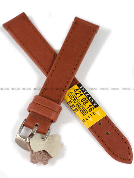 Pasek skórzany do zegarka - Diloy 421.16.8 - 16 mm