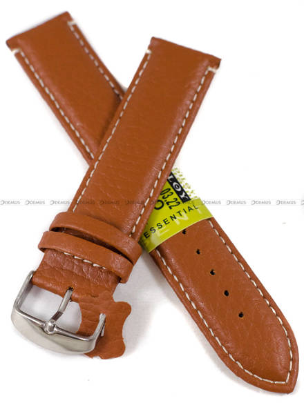 Pasek skórzany do zegarka - Diloy P206EL.22.3 - 22mm brązowy