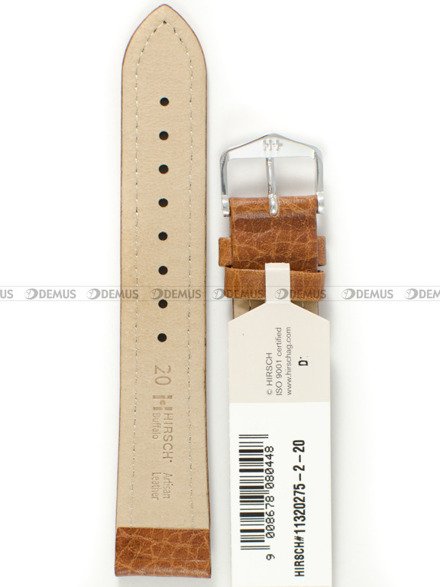 Pasek skórzany do zegarka - Hirsch Buffalo 11320275-2-20 - 20 mm brązowy