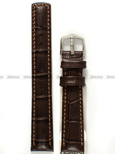 Pasek skórzany do zegarka - Hirsch Grand Duke L W 025280-10-18 - 18 mm brązowy