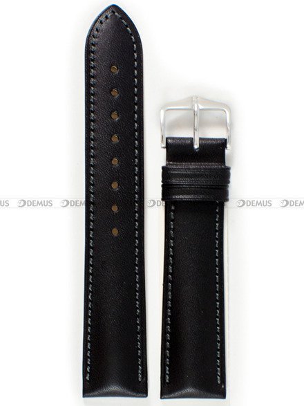 Pasek skórzany do zegarka - Hirsch Kent 01002050-2-20 - 20 mm czarny
