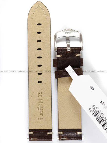 Pasek skórzany do zegarka - Hirsch Ranger 05402010-2-20 - 20 mm brązowy