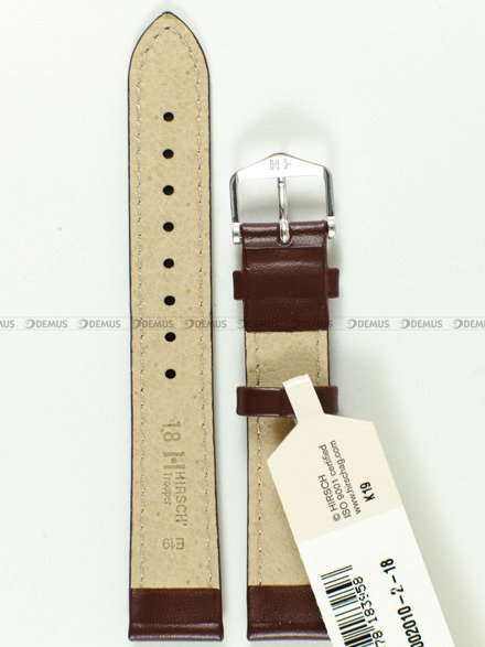 Pasek skórzany do zegarka - Hirsch Trooper 03002010-2-18 - 18 mm