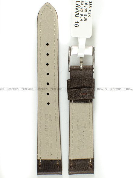 Pasek skórzany do zegarka - LAVVU LSAUC16 - 16 mm