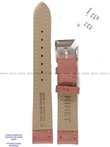 Pasek skórzany do zegarka - Minet MSBUM14 - 14 mm