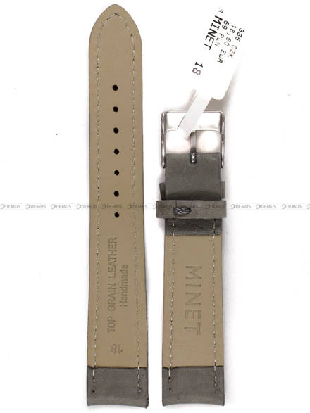 Pasek skórzany do zegarka - Minet MSNUA18 - 18 mm