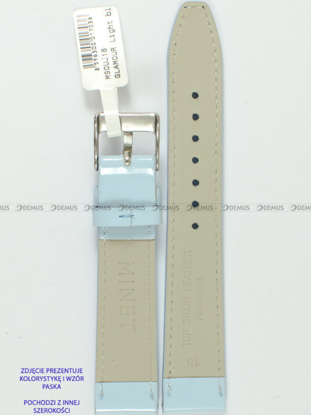Pasek skórzany do zegarka - Minet MSOUJ16 - 16 mm