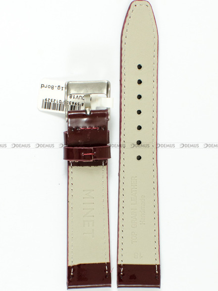 Pasek skórzany do zegarka - Minet MSOUV18 - 18 mm