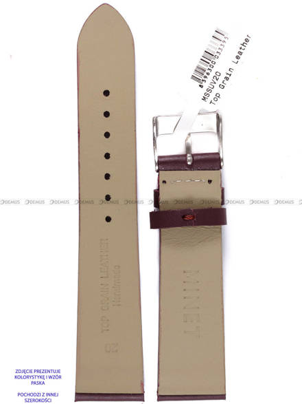 Pasek skórzany do zegarka - Minet MSSUV18 - 18 mm