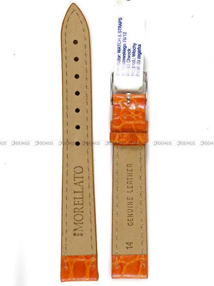 Pasek skórzany do zegarka - Morellato A01D0751376086CR14 - 14 mm