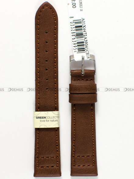 Pasek skórzany do zegarka - Morellato A01X4472A39041CR18 - 18 mm brązowy