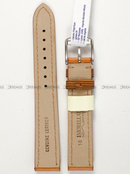 Pasek skórzany do zegarka - Morellato A01X5046B71046CR18 - 18 mm brązowy