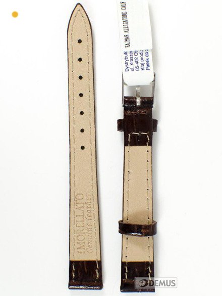 Pasek skórzany do zegarka - Morellato X2524656032 14 mm brązowy