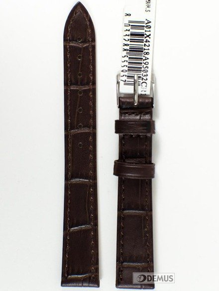 Pasek skórzany do zegarka - Morellato X4218A95032 14mm brązowy