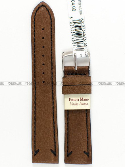 Pasek skórzany do zegarka - Morellato X4540A61034 - 20 mm brązowy