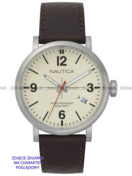 Pasek skórzany do zegarka Nautica NAPAVT001 - 22 mm - Bez klamerki