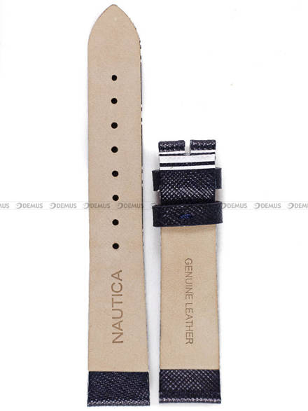 Pasek skórzany do zegarka Nautica NAPCGS001 - 18 mm - Bez klamerki