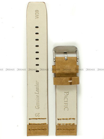 Pasek skórzany do zegarka - Pacific W39.20.8.8 - 20 mm