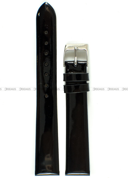 Pasek skórzany do zegarka - Tekla PSP3.16.1 - 16 mm czarny