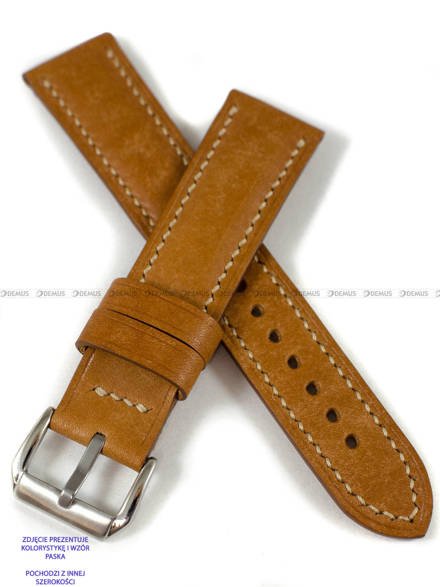 Pasek skórzany ręcznie robiony A. Kucharski Leather - Conceria Il Ponte Maya - cognac/camel 18 mm