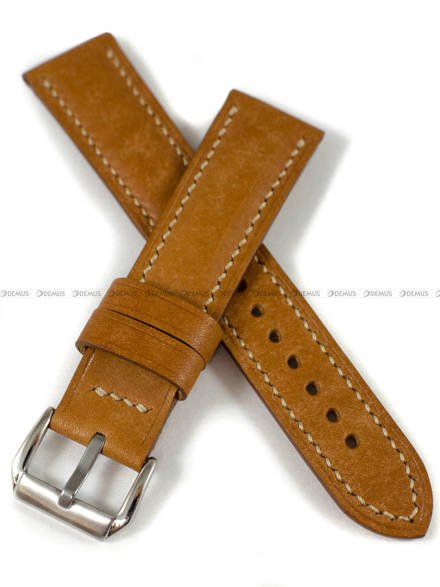 Pasek skórzany ręcznie robiony A. Kucharski Leather - Conceria Il Ponte Maya - cognac/camel 20 mm