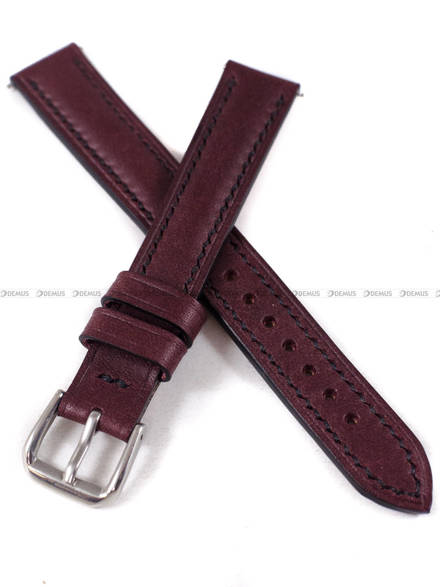 Pasek skórzany ręcznie robiony A. Kucharski Leather - Conceria Puccini Uragano - burgundy/black 16 mm