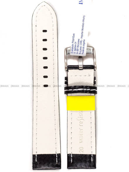 Pasek wodoodporny karbonowy do zegarka - Morellato U3586977817 20mm czarny