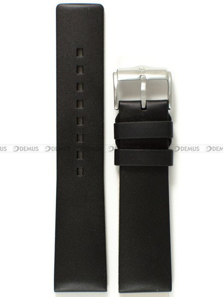 Pasek z naturalnego kauczuku do zegarka - Hirsch Pure 40538850-2-22 - 22 mm czarny