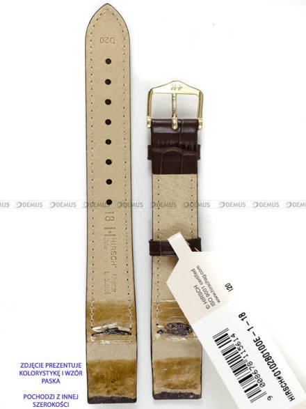 Pasek zaczepowy klejony skórzany do zegarka - Hirsch Duke 01028010OE-1-16 - 16 mm
