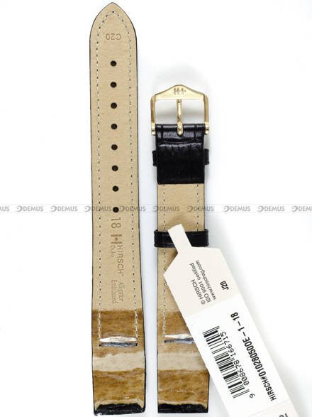 Pasek zaczepowy klejony skórzany do zegarka - Hirsch Duke 01028050OE-1-18 - 18 mm