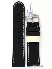 Pasek do zegarka silikonowy - Morellato U3844187019 24 mm czarny